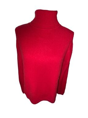 Apt. 9 Red Women's Cashmere Turtleneck Sweater